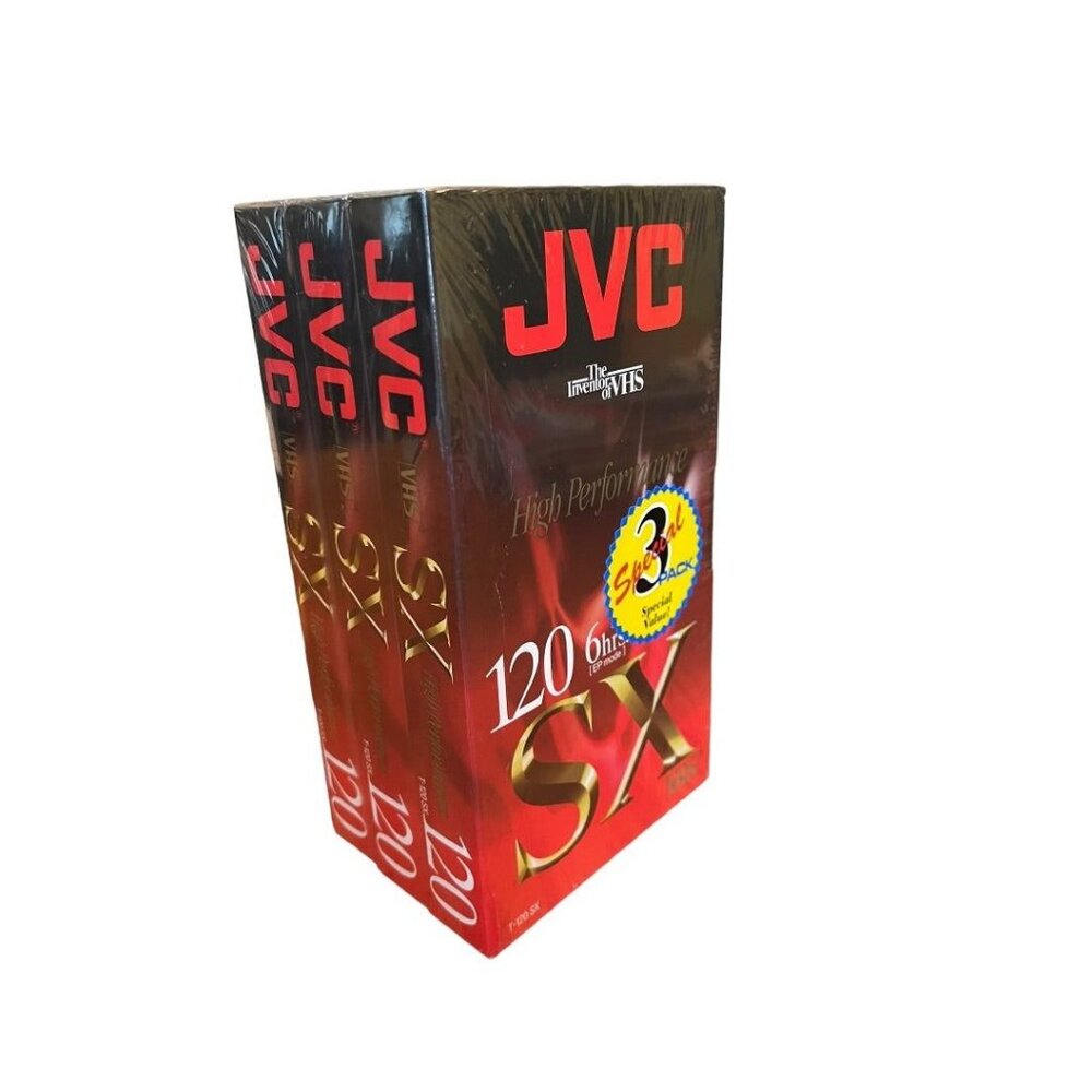 JVC‎ High Performance T-120 SX VHS Set of 3 Factory Sealed